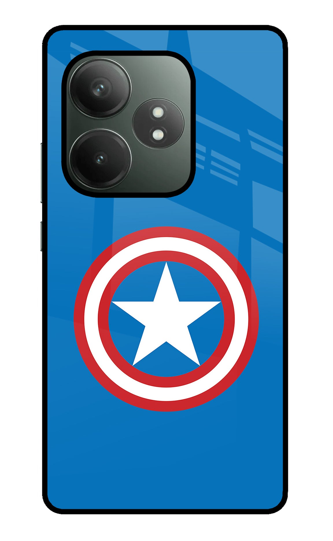 Captain America Logo Realme GT 6T 5G Glass Case