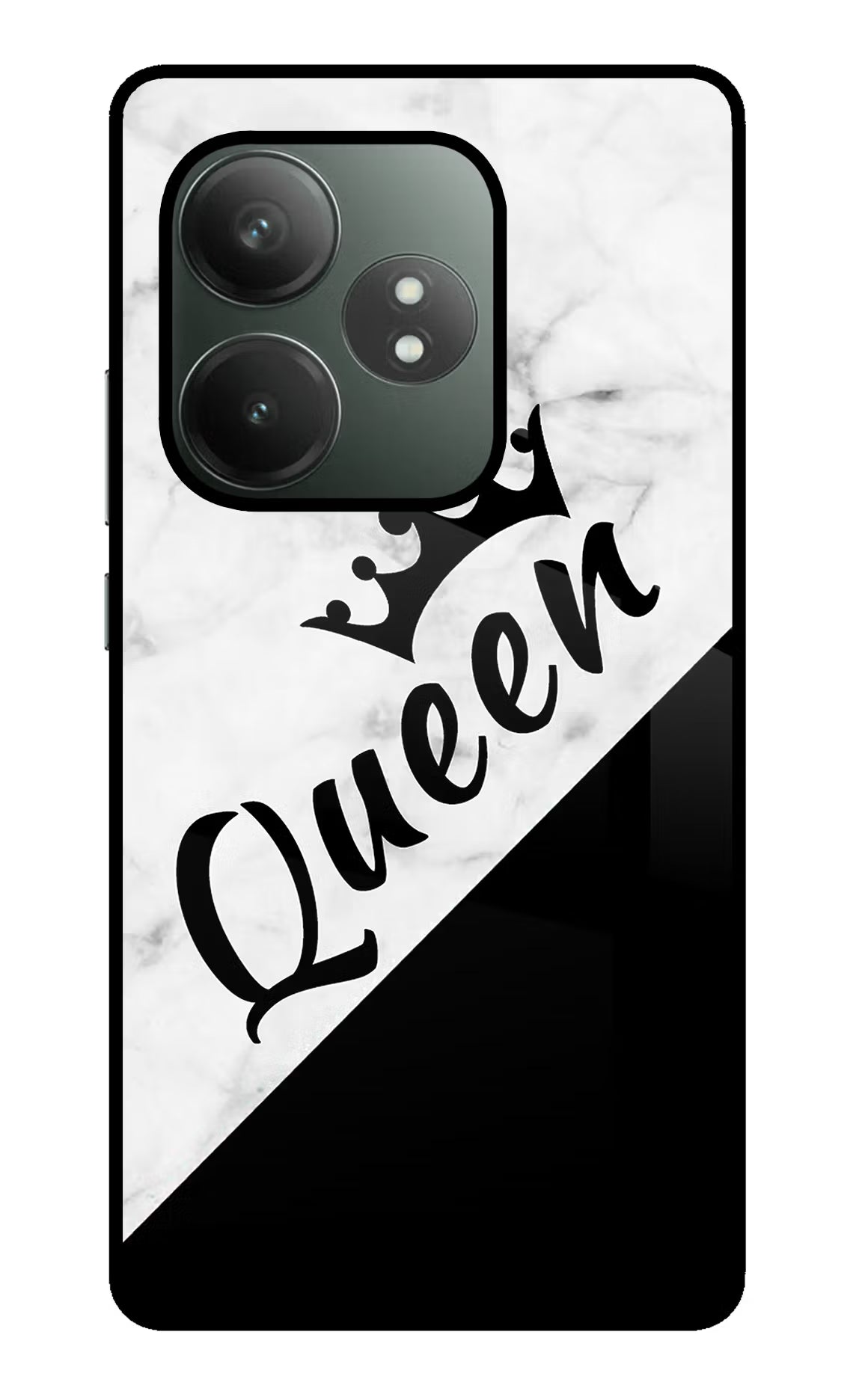 Queen Realme GT 6T 5G Glass Case Back Cover by Casekaro