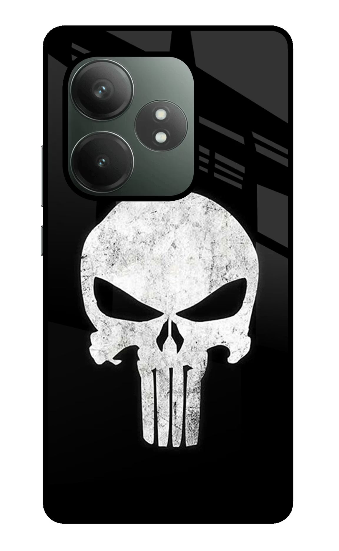 Punisher Skull Realme GT 6T 5G Glass Case Back Cover by Casekaro