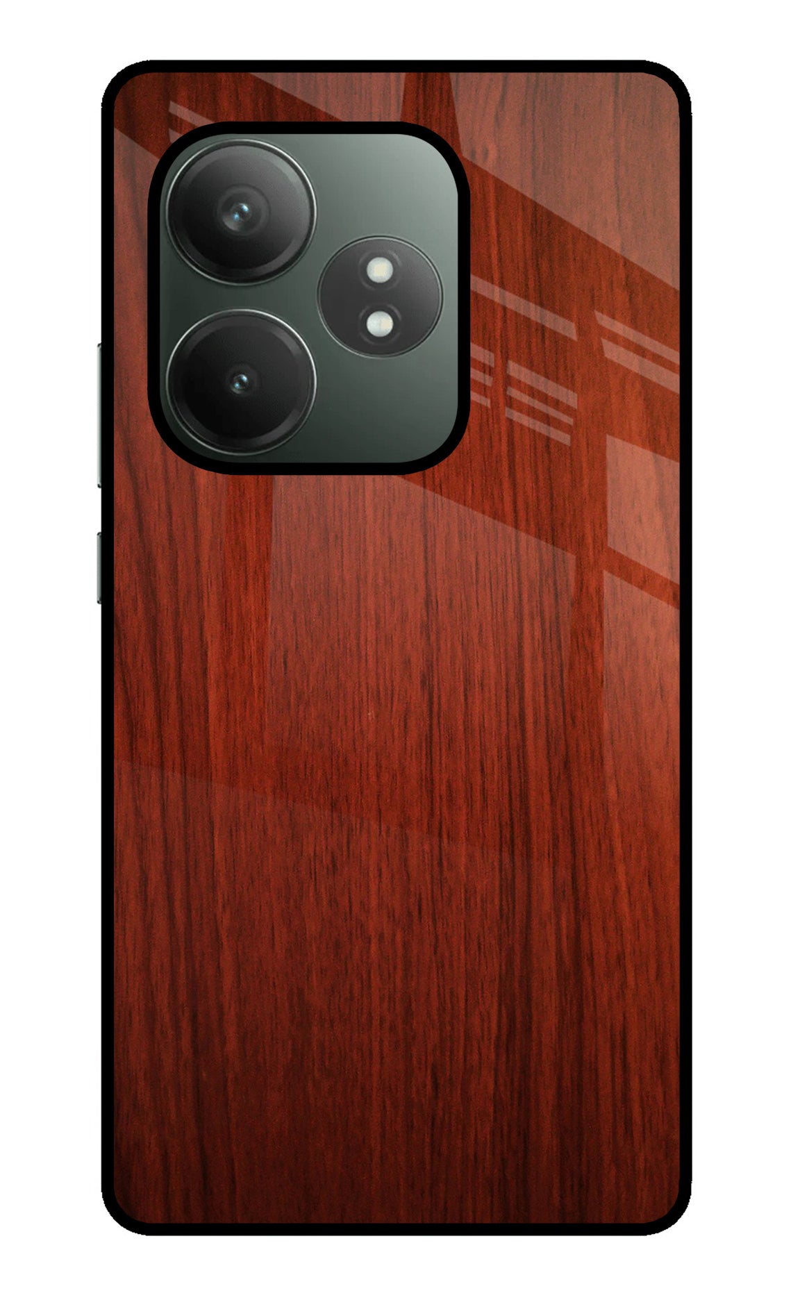 Wooden Plain Pattern Realme GT 6T 5G Glass Case