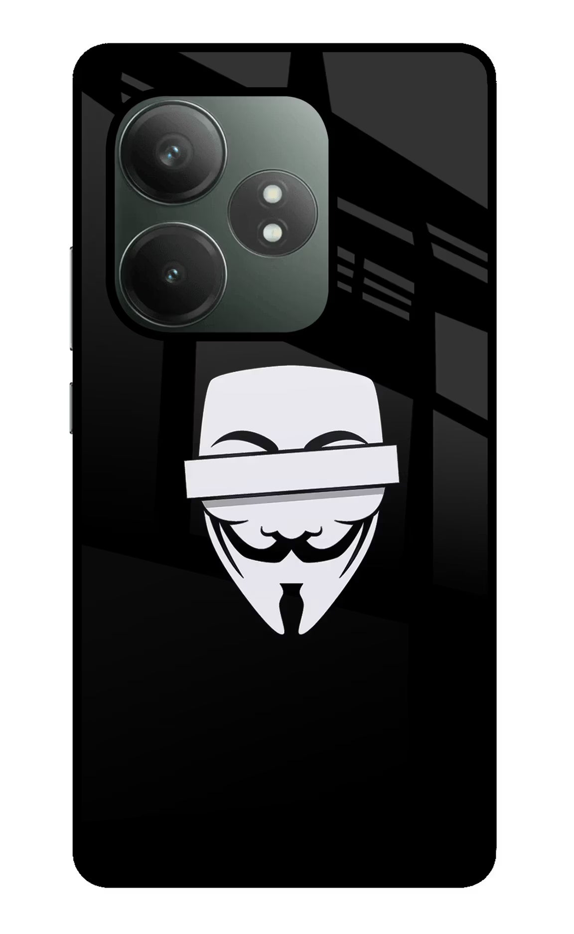 Anonymous Face Realme GT 6T 5G Glass Case Back Cover by Casekaro