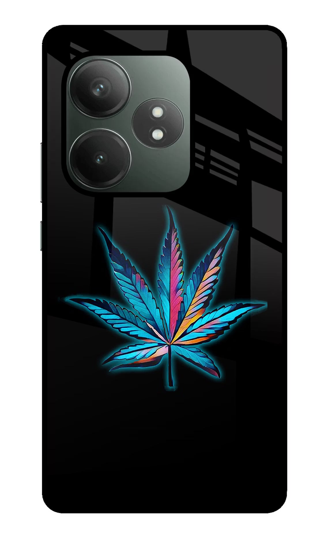Weed Realme GT 6T 5G Glass Case Back Cover by Casekaro