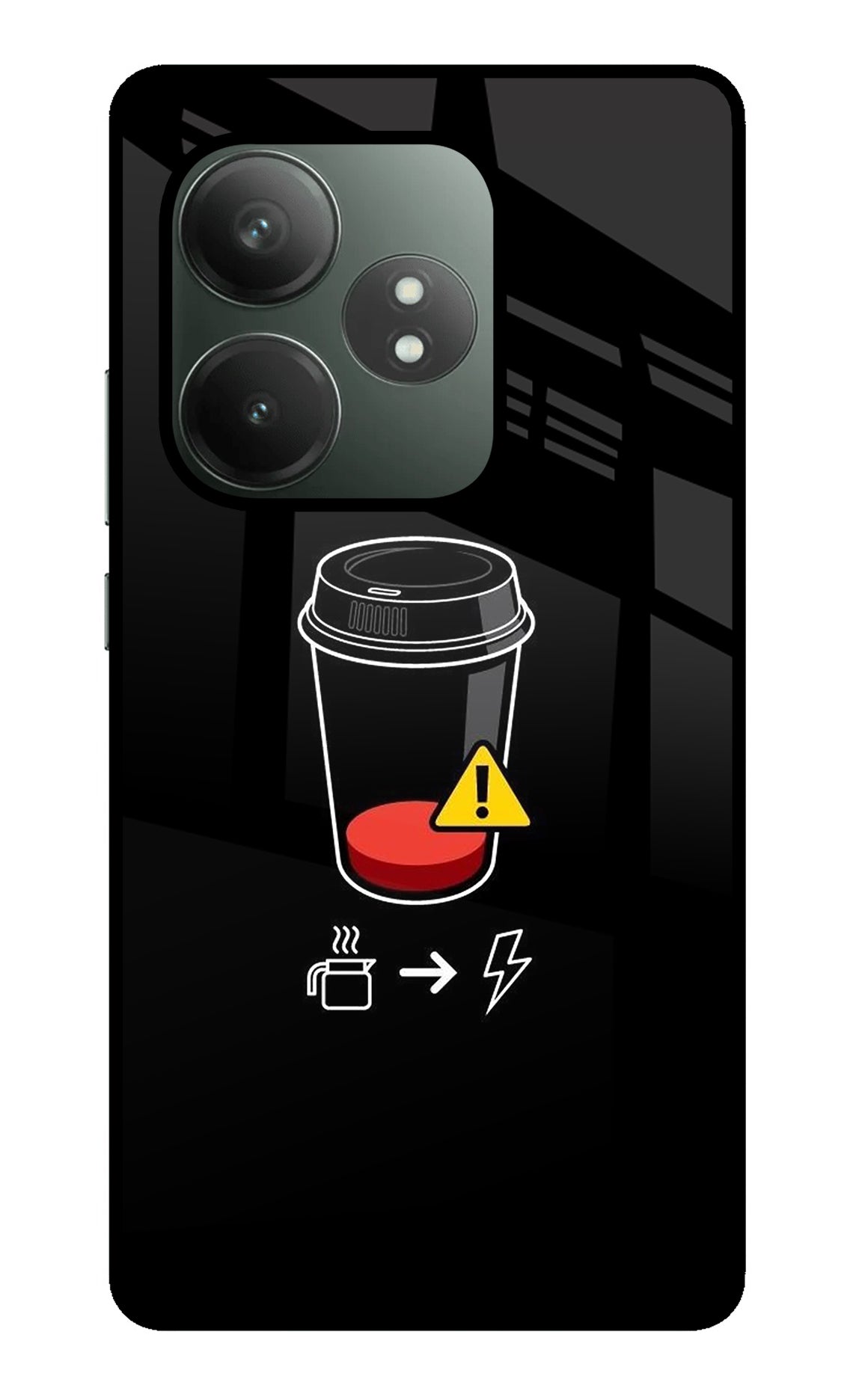 Coffee Realme GT 6T 5G Glass Case