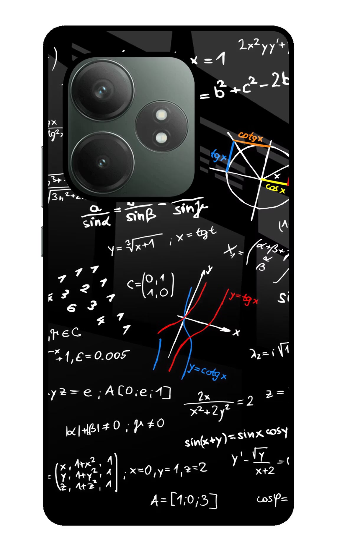 Mathematics Formula Realme GT 6T 5G Glass Case Back Cover by Casekaro