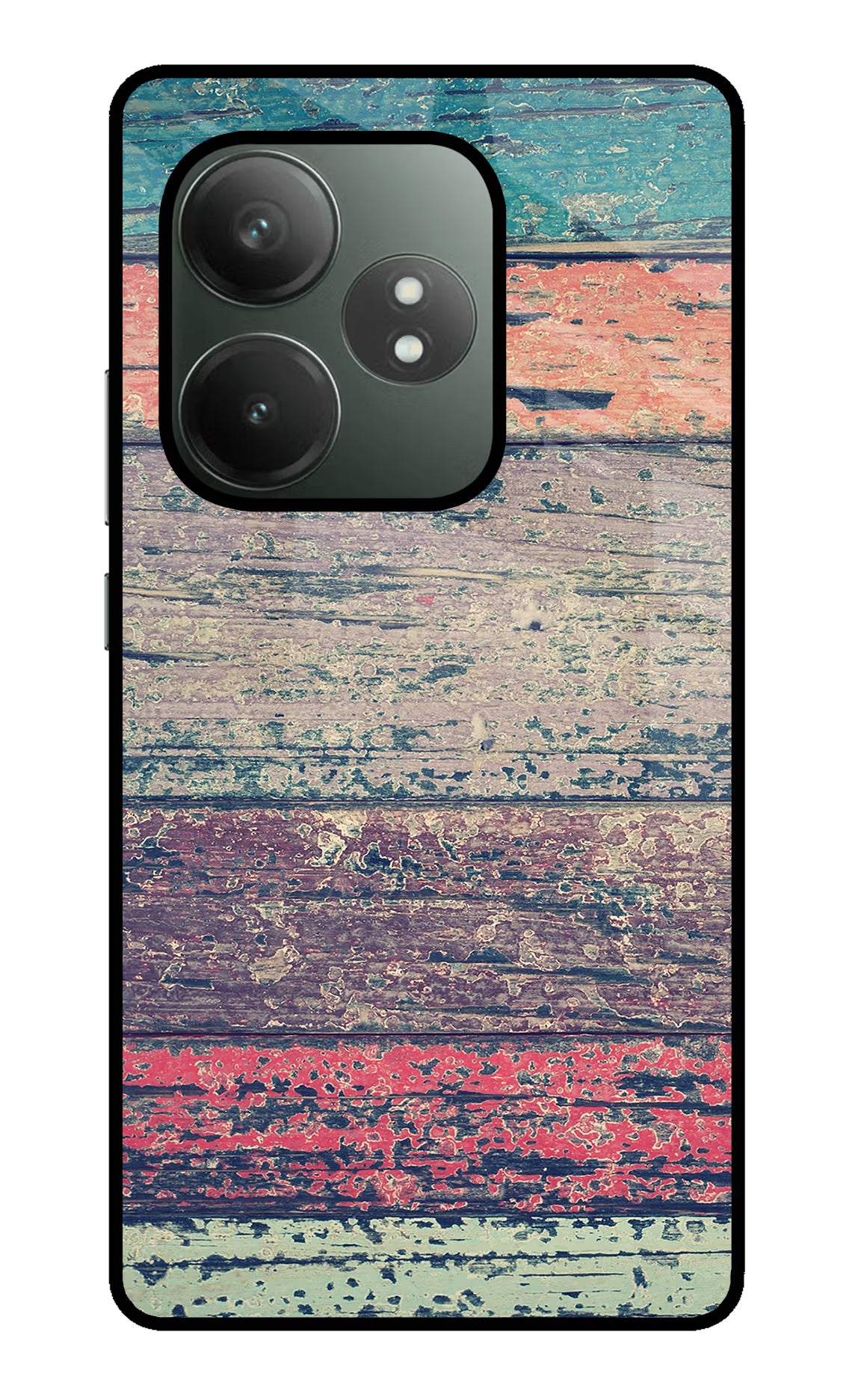 Colourful Wall Realme GT 6T 5G Glass Case Back Cover by Casekaro