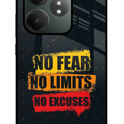 No Fear No Limits No Excuse Realme GT 6T 5G Glass Case