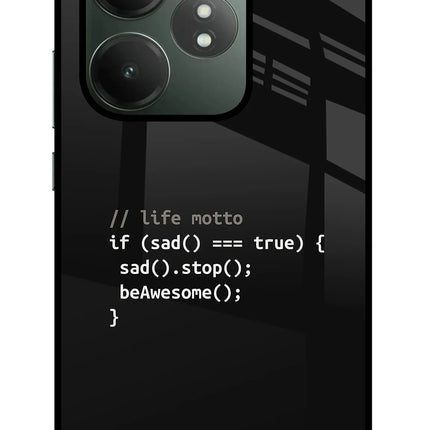 Life Motto Code Realme GT 6T 5G Glass Case