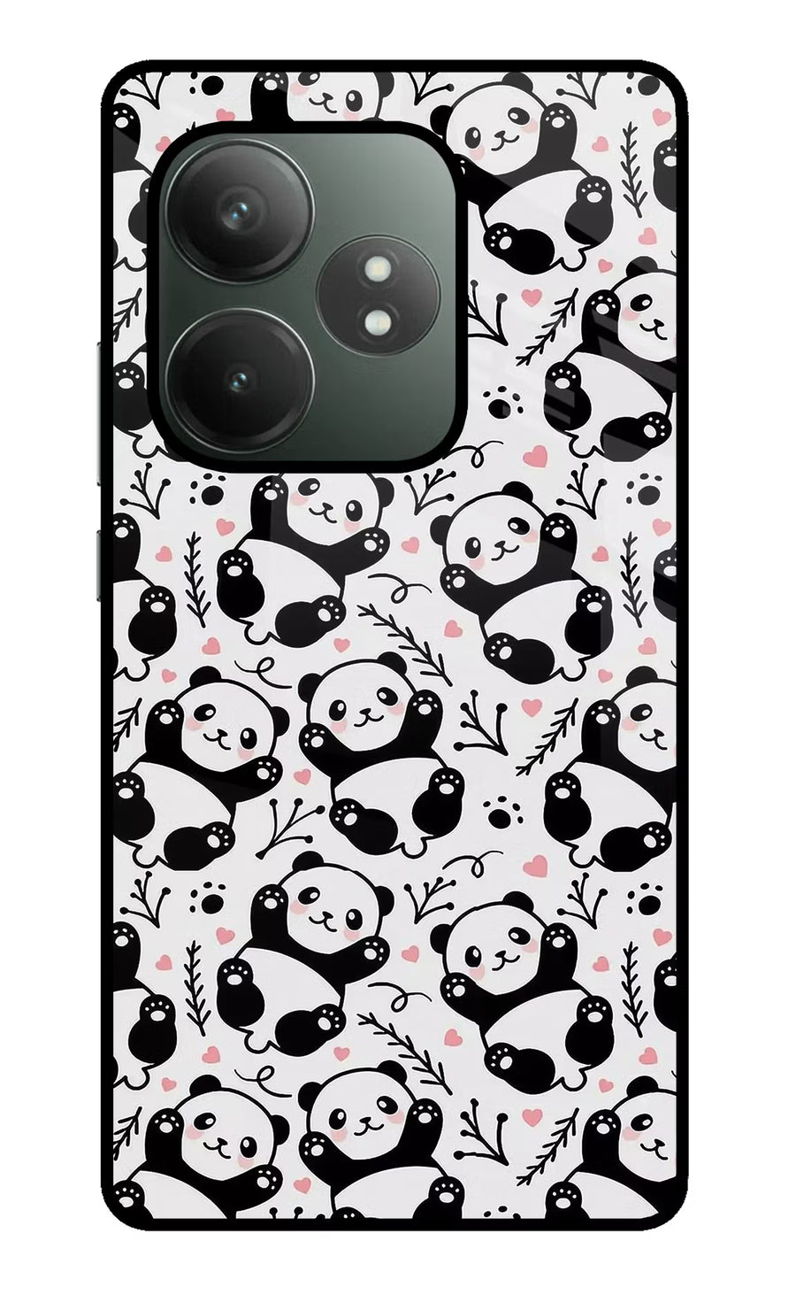 Cute Panda Realme GT 6T 5G Back Cover, Glass case