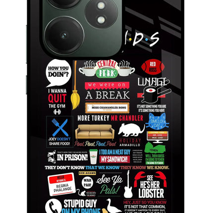 FRIENDS Realme GT 6T 5G Glass Case