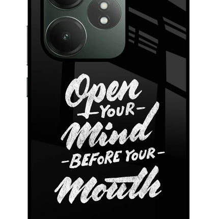 Open Your Mind Before Your Mouth Realme GT 6T 5G Glass Case