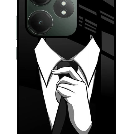 Black Tie Realme GT 6T 5G Glass Case