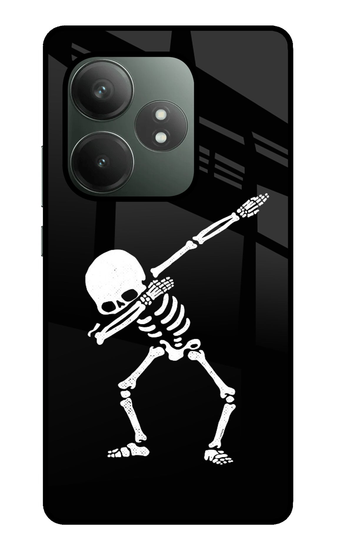 Dabbing Skeleton Art Realme GT 6T 5G Glass Case