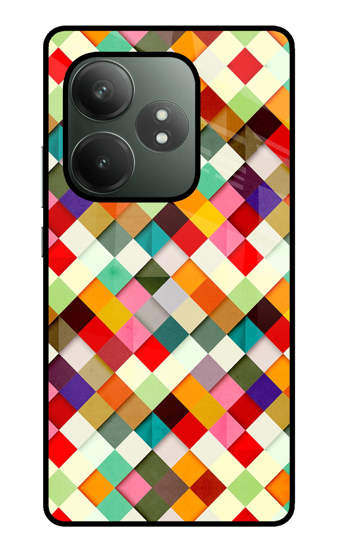 Geometric Abstract Colorful Realme GT 6T 5G Glass Case