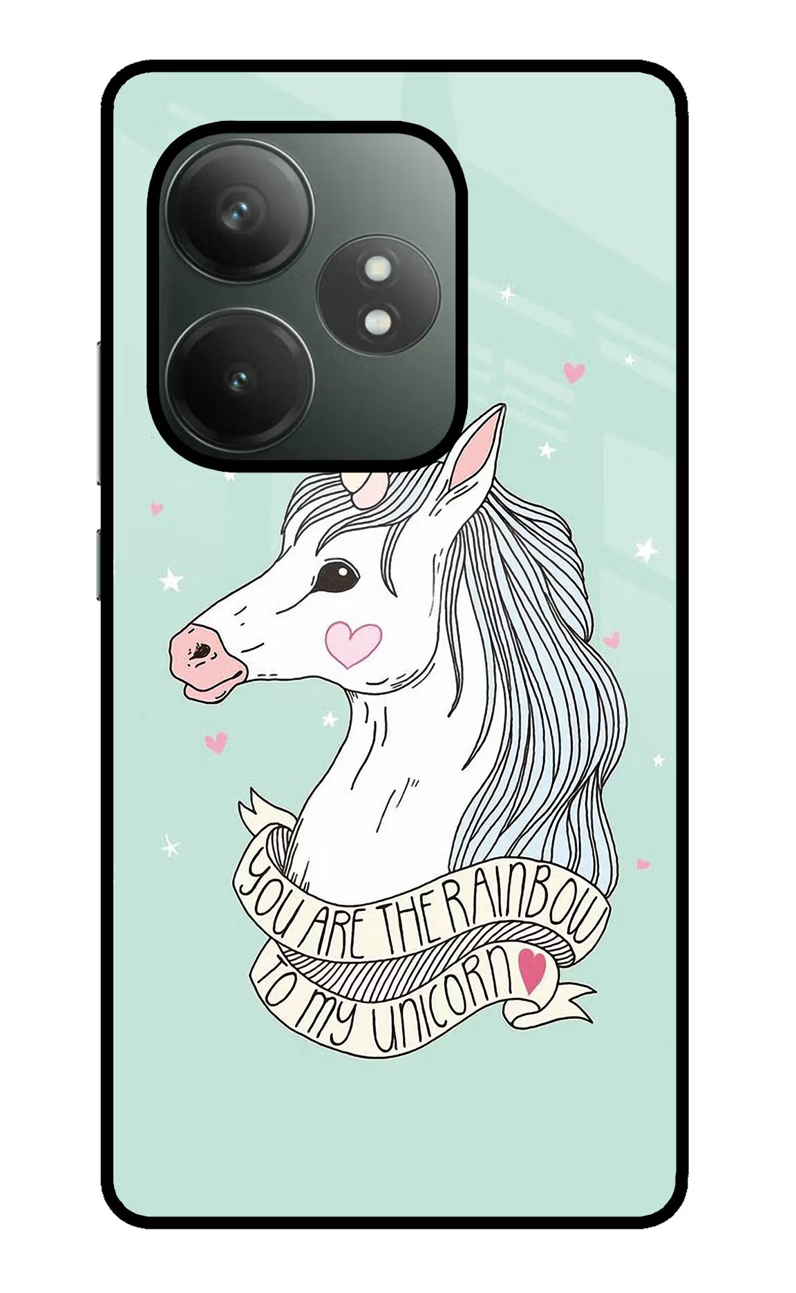 Unicorn Wallpaper Realme GT 6T 5G Glass Case Back Cover by Casekaro