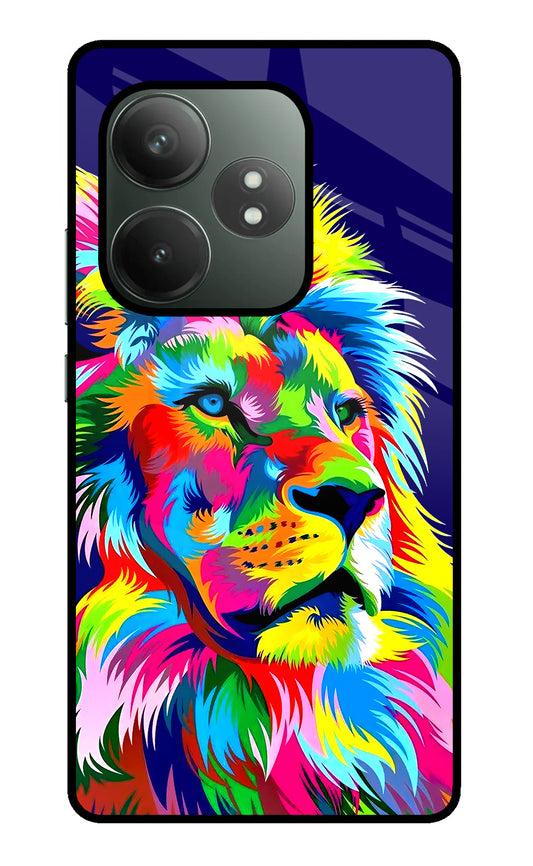 Vector Art Lion Realme GT 6T 5G Glass Case