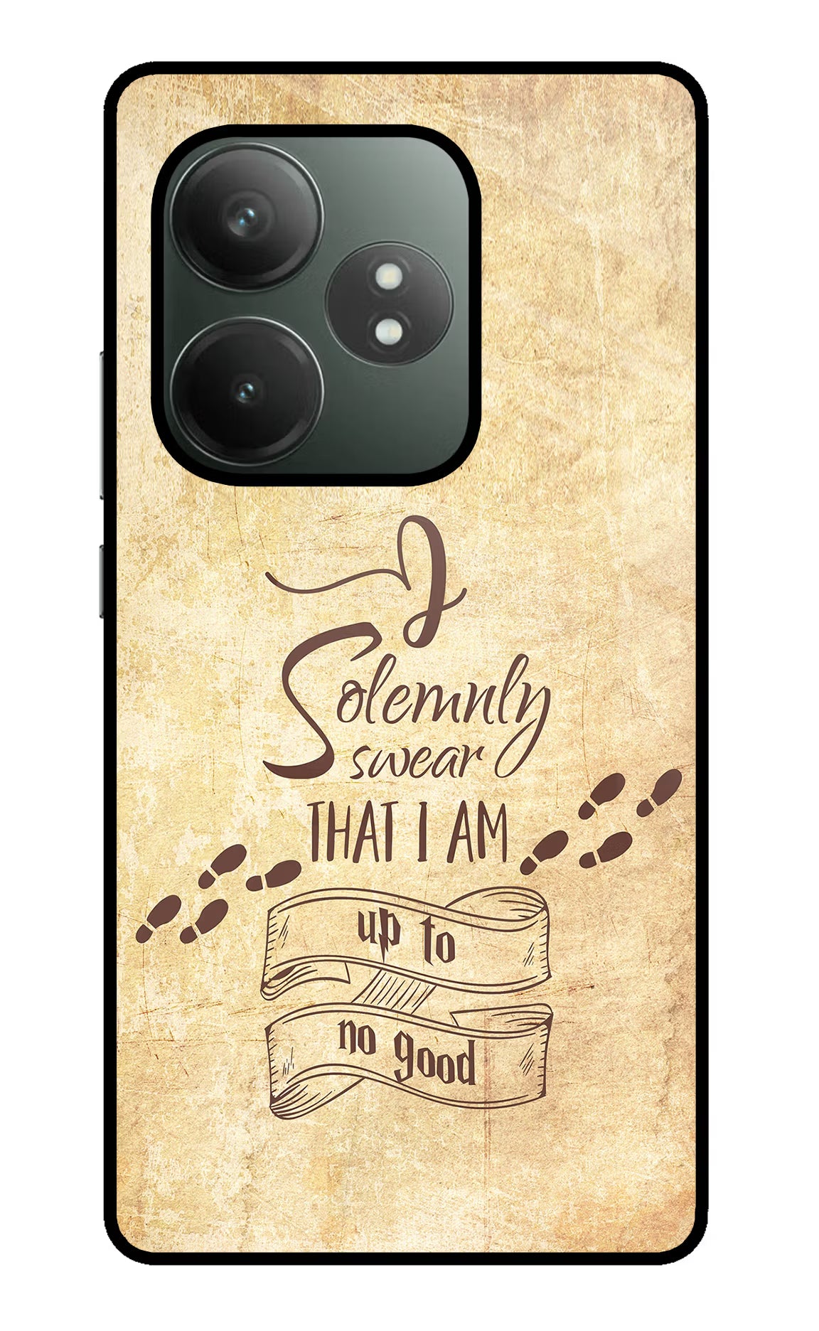 I Solemnly swear that i up to no good Realme GT 6T 5G Glass Case Back Cover by Casekaro