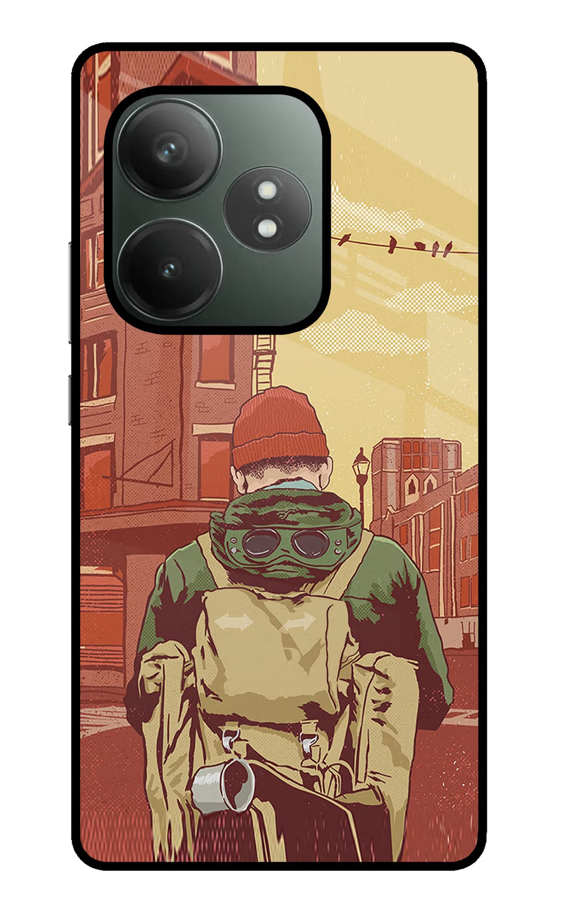 Adventurous Realme GT 6T 5G Glass Case Back Cover by Casekaro