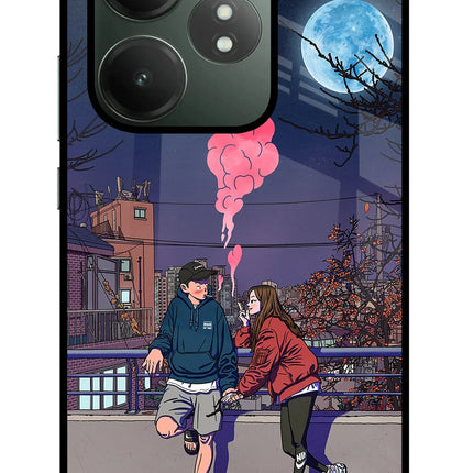 Chilling Couple Realme GT 6T 5G Glass Case