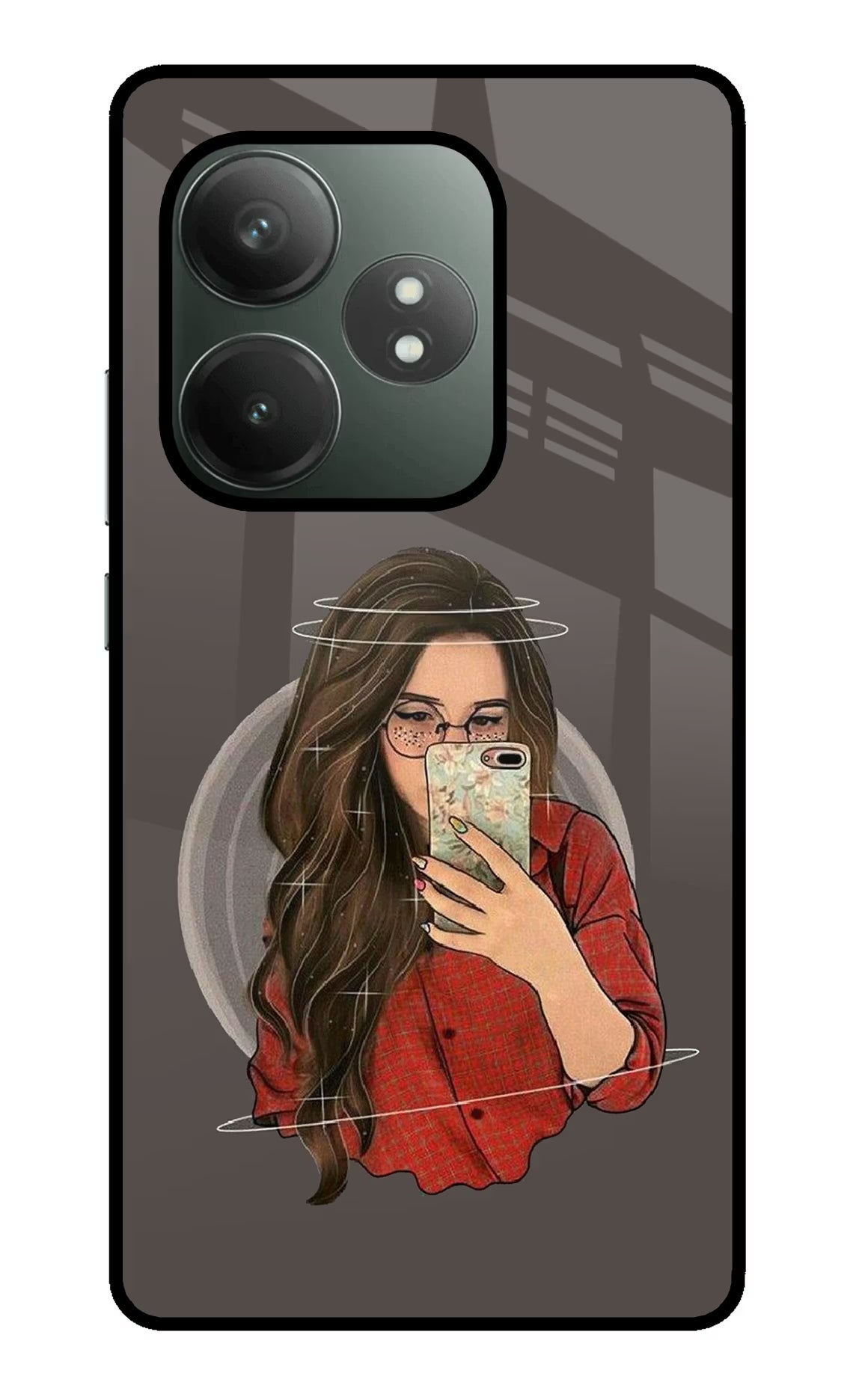 Selfie Queen Realme GT 6T 5G Glass Case Back Cover by Casekaro