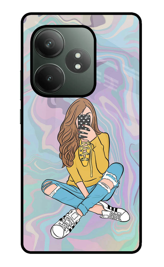 Selfie Girl Realme GT 6T 5G Glass Case