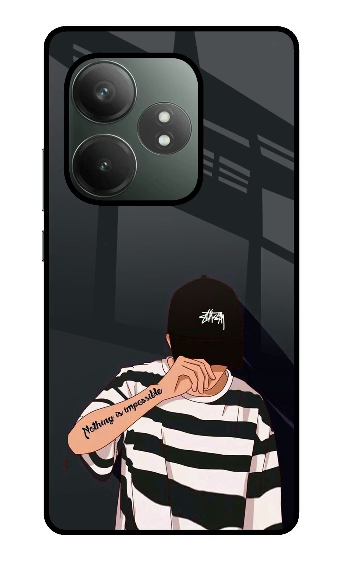 Aesthetic Boy Realme GT 6T 5G Glass Case Back Cover by Casekaro