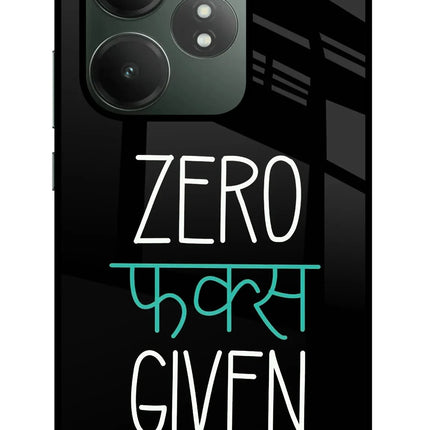 Zero Fucks Given Realme GT 6T 5G Glass Case