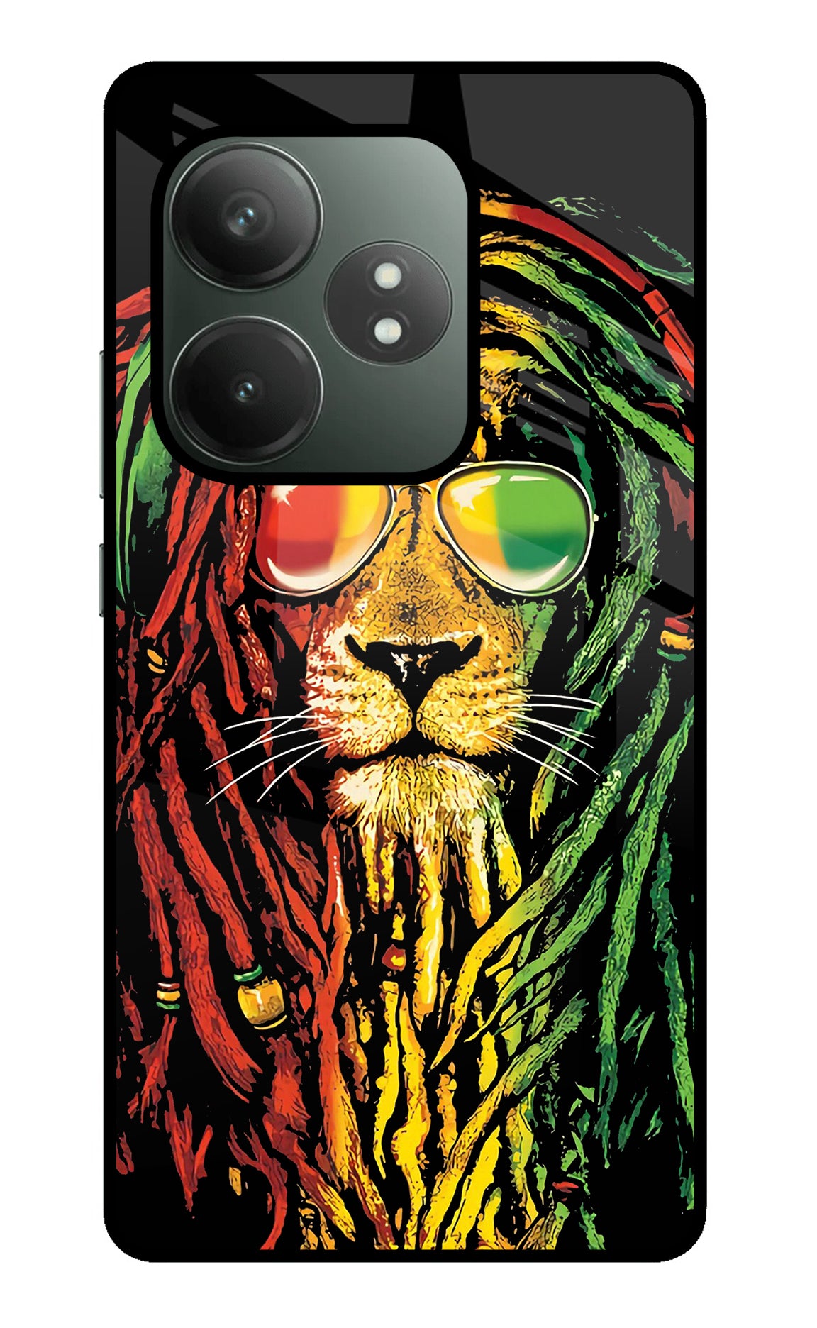 Rasta Lion Realme GT 6T 5G Glass Case