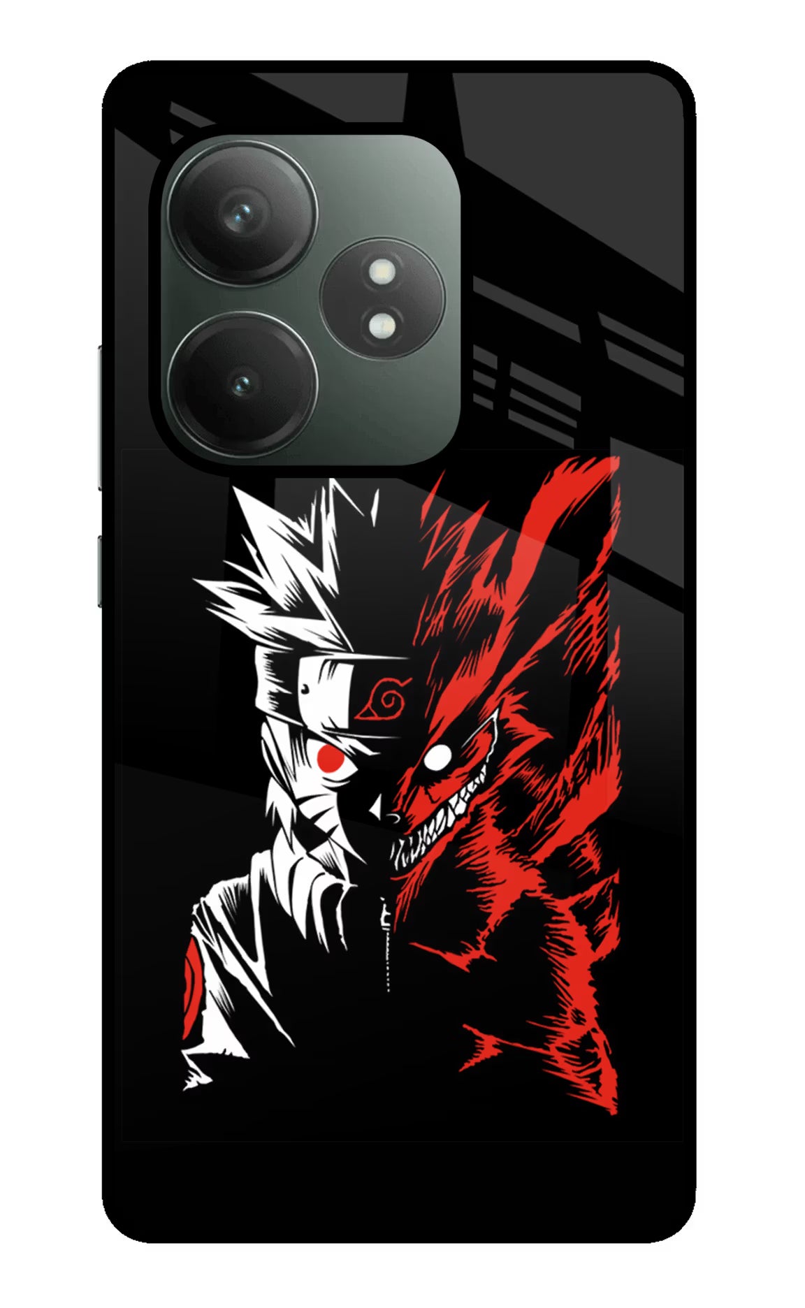Naruto Two Face Realme GT 6T 5G Glass Case Back Cover by Casekaro