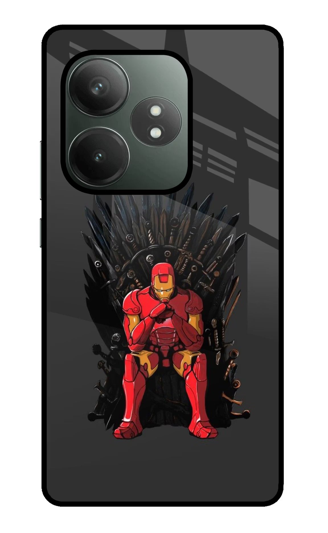 Ironman Throne Realme GT 6T 5G Glass Case Back Cover by Casekaro