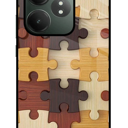 Wooden Puzzle Realme GT 6T 5G Glass Case