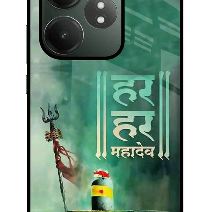 Har Har Mahadev Shivling Realme GT 6T 5G Glass Case