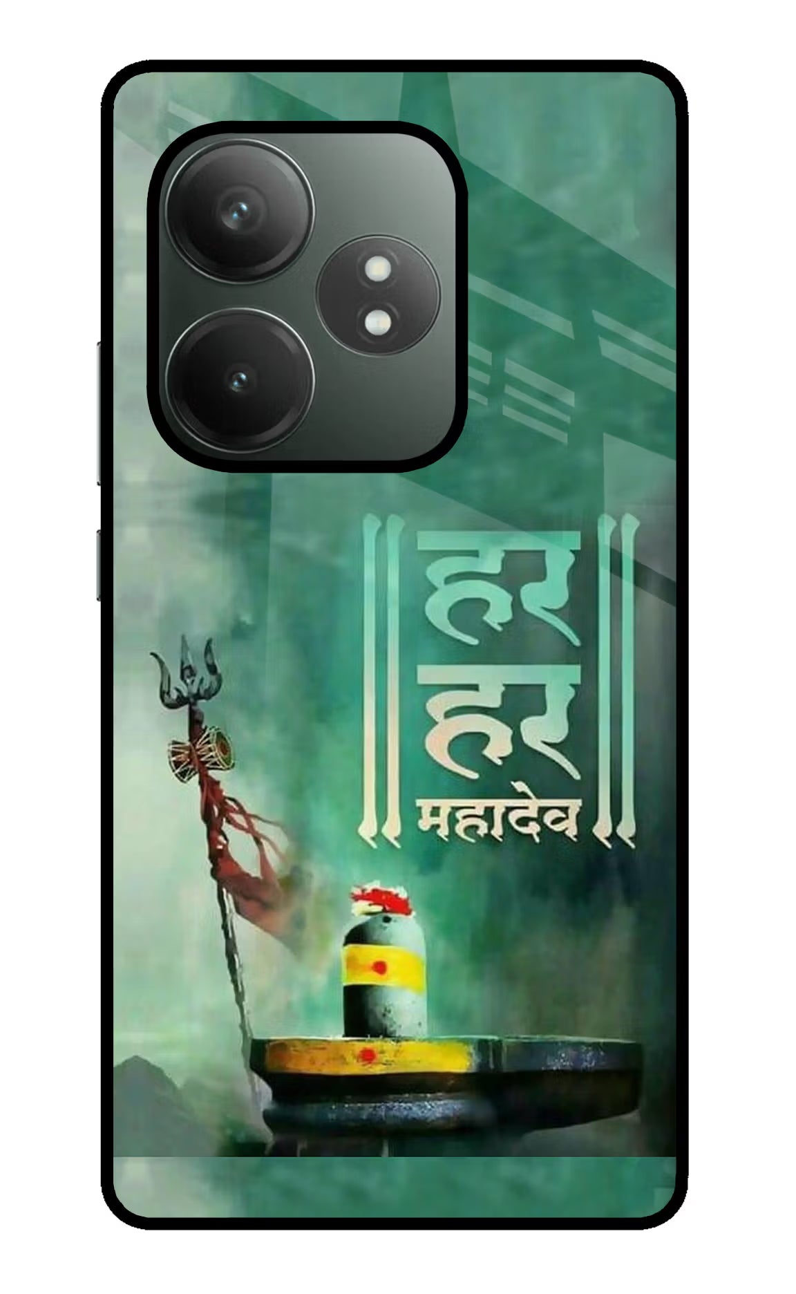 Har Har Mahadev Shivling Realme GT 6T 5G Glass Case Back Cover by Casekaro