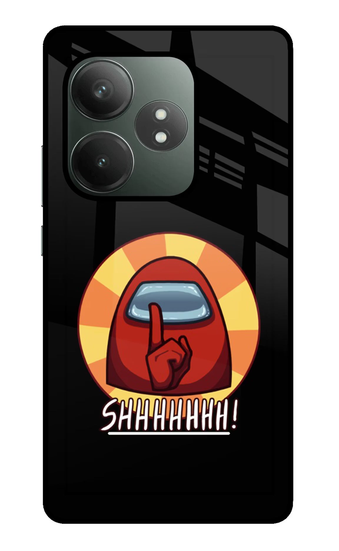 Among Us Shhh! Realme GT 6T 5G Glass Case Back Cover by Casekaro