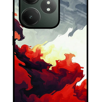 Fire Cloud Realme GT 6T 5G Glass Case