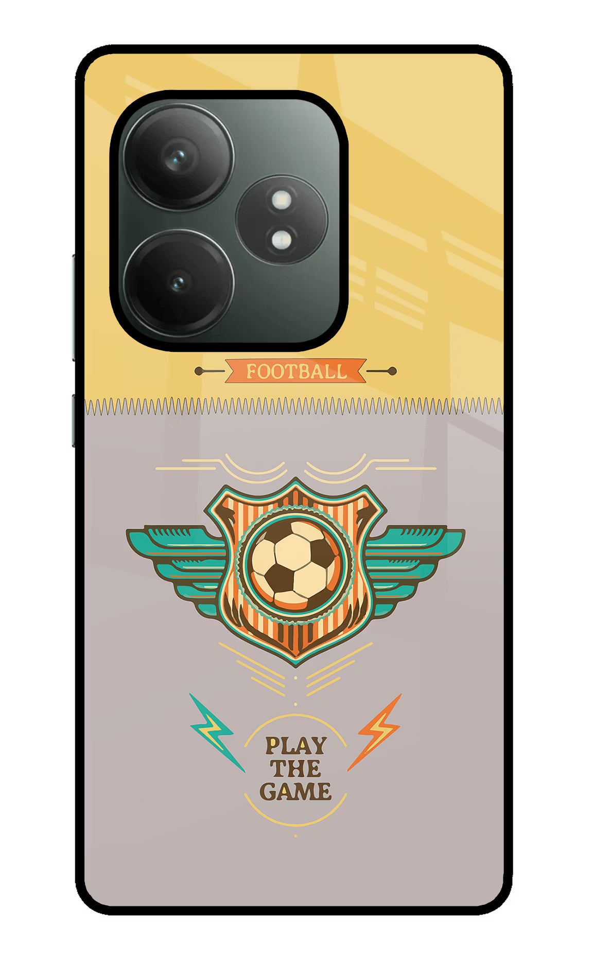 Football Realme GT 6T 5G Glass Case Back Cover by Casekaro