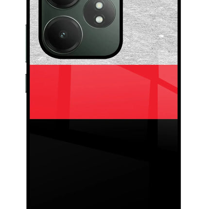 Tri Color Pattern Realme GT 6T 5G Glass Case