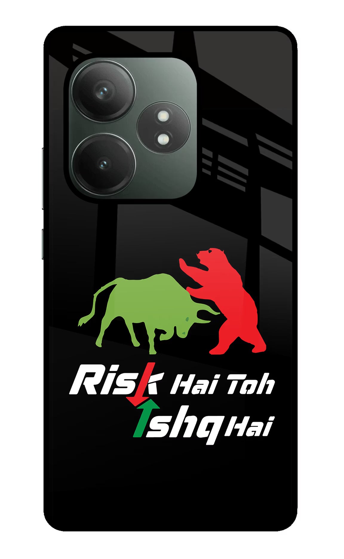 Risk Hai Toh Ishq Hai Realme GT 6T 5G Glass Case Back Cover by Casekaro