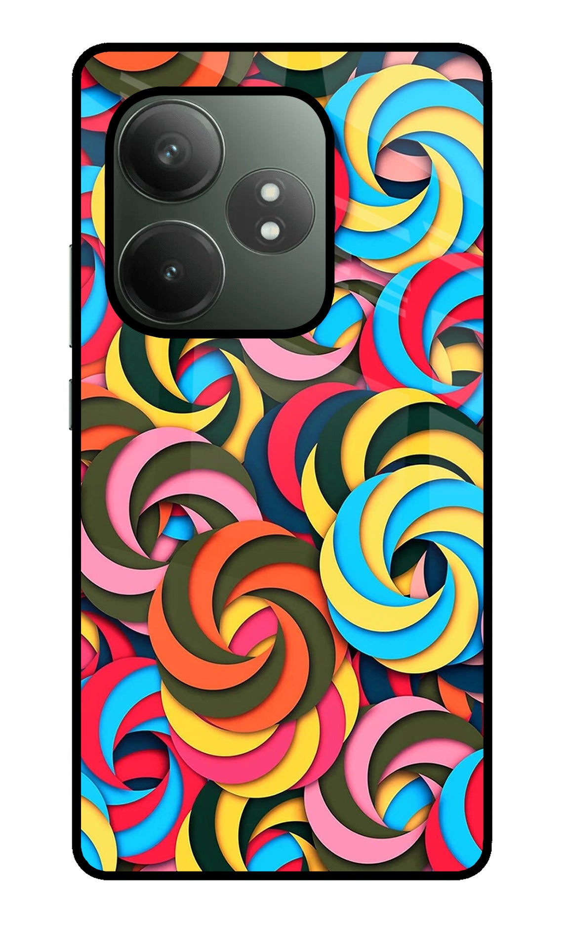 Spiral Pattern Realme GT 6T 5G Glass Case