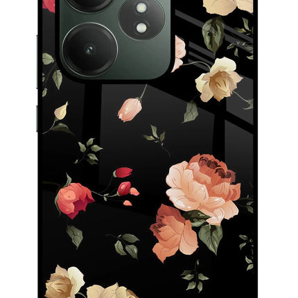 Flowers Realme GT 6T 5G Glass Case