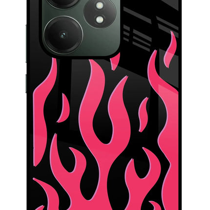 Fire Flames Realme GT 6T 5G Glass Case