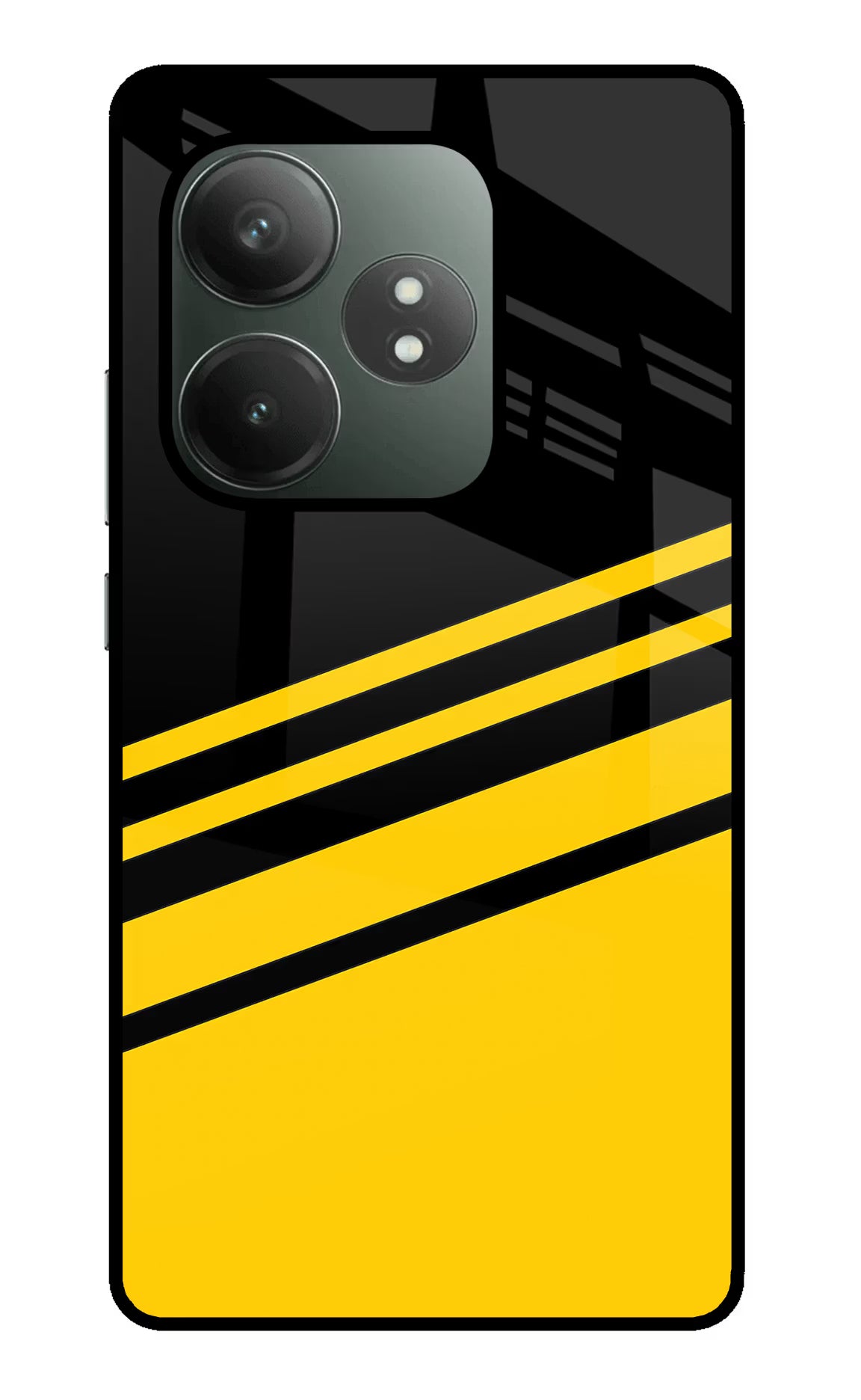Yellow Shades Realme GT 6T 5G Glass Case Back Cover by Casekaro