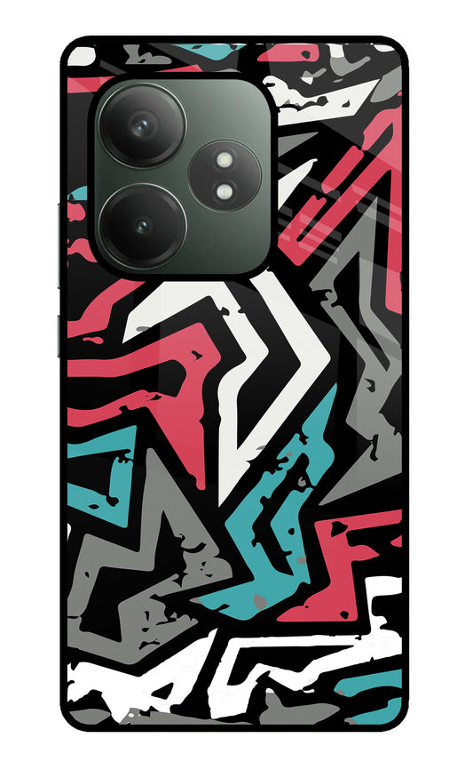 Geometric Graffiti Realme GT 6T 5G Glass Case