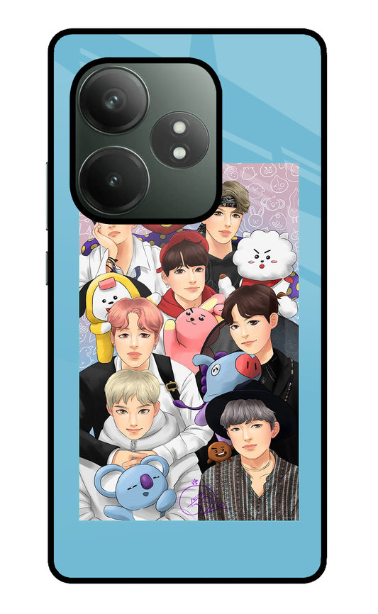 BTS with animals Realme GT 6T 5G Glass Case
