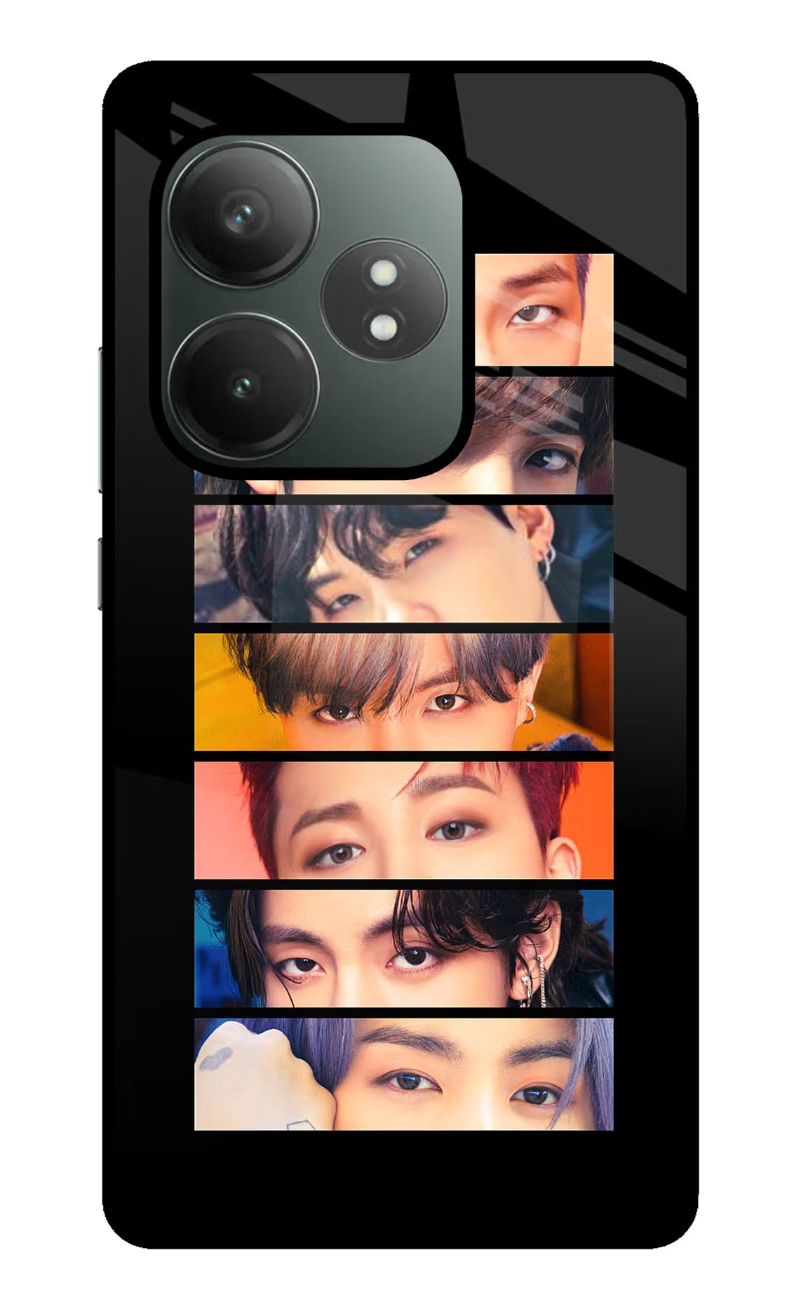 BTS Eyes Realme GT 6T 5G Glass Case Back Cover by Casekaro