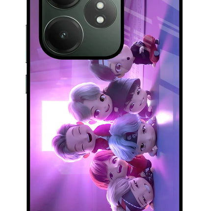 BTS Chibi Realme GT 6T 5G Glass Case