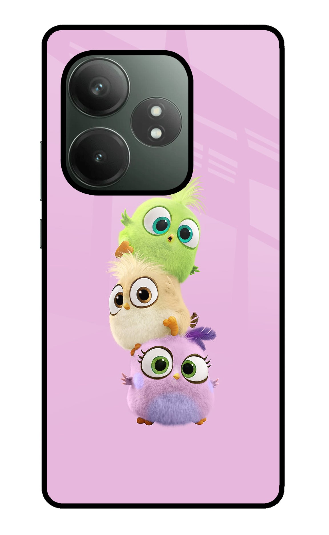 Cute Little Birds Realme GT 6T 5G Glass Case