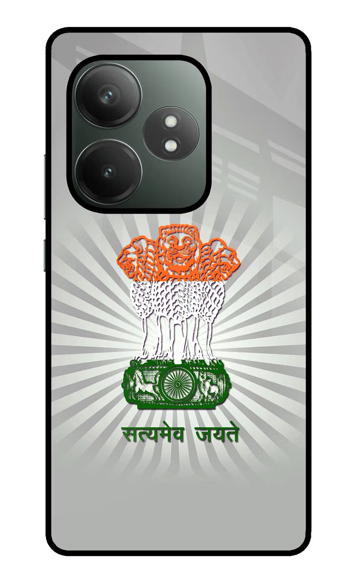 Satyamev Jayate Art Realme GT 6T 5G Glass Case Back Cover by Casekaro