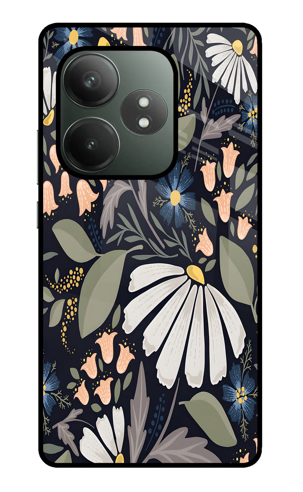 Flowers Art Realme GT 6T 5G Glass Case Back Cover by Casekaro