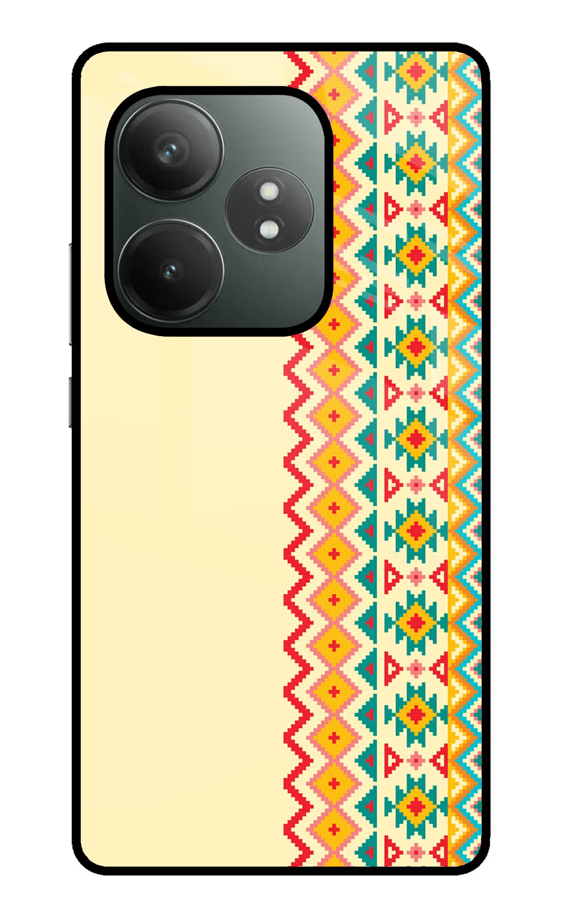 Ethnic Seamless Realme GT 6T 5G Glass Case Back Cover by Casekaro