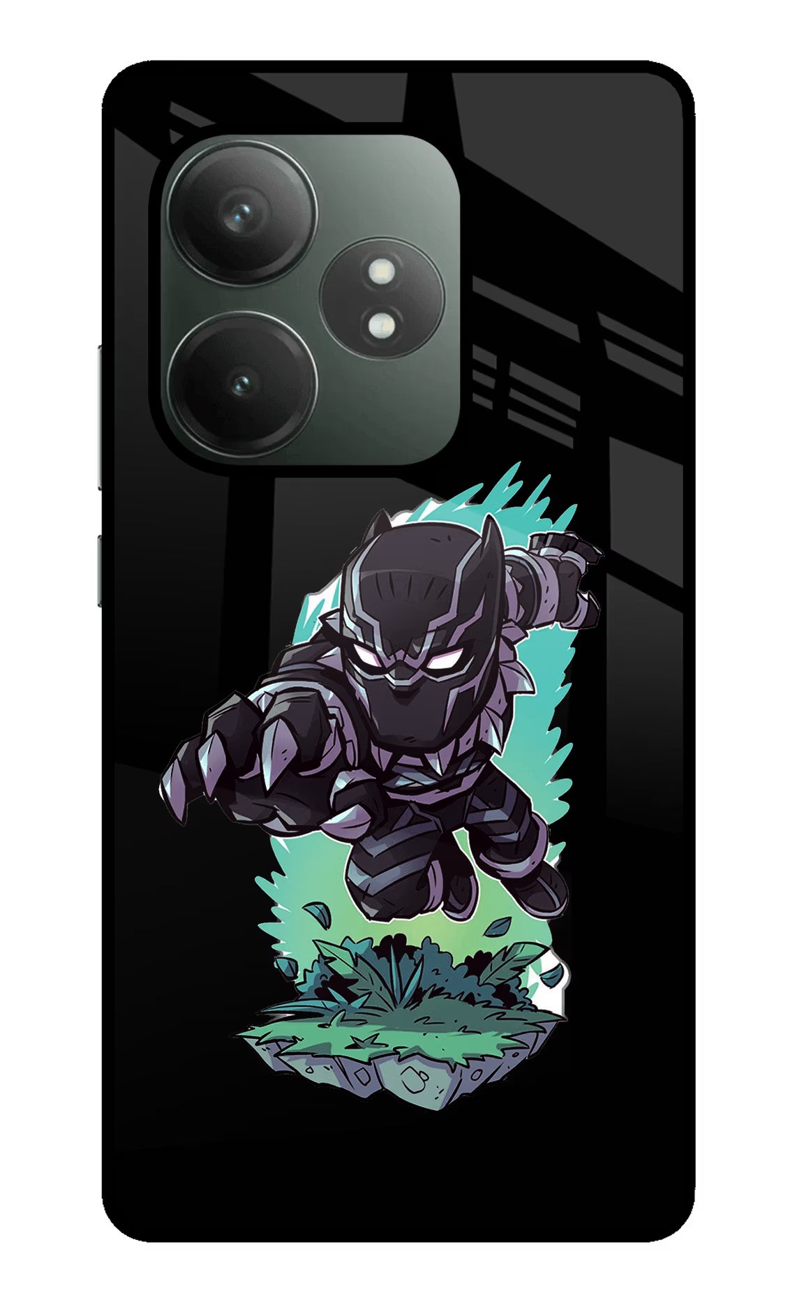 Black Panther Realme GT 6T 5G Glass Case Back Cover by Casekaro